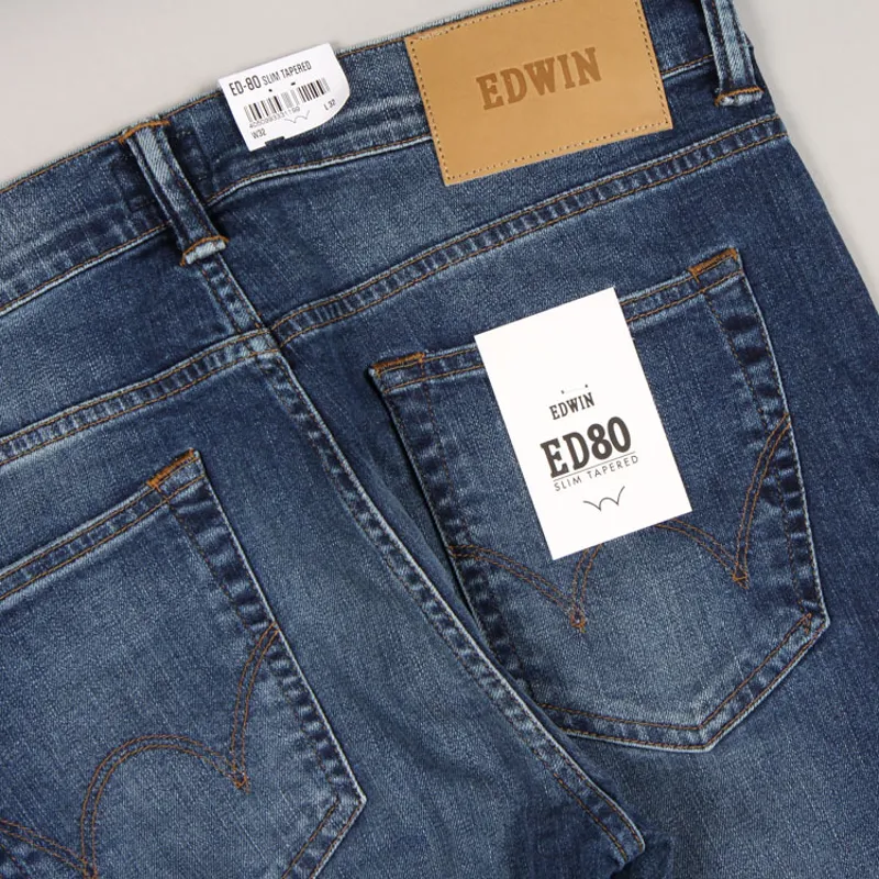 Edwin ED-80 CS Night Blue Denim - Mid Trip Used-2